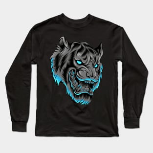 Tiger Head in neon color Long Sleeve T-Shirt